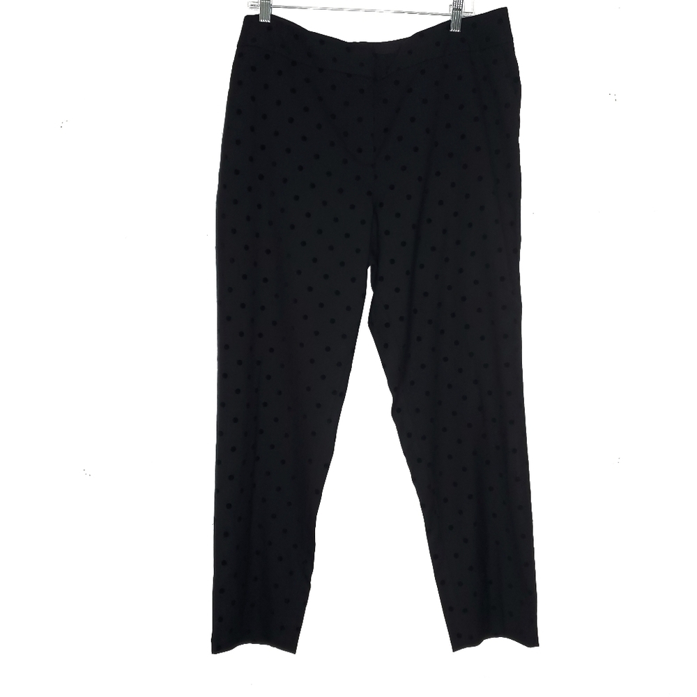 Talbots Velvet Polka Dot Ankle Pant Size 16 Parisian Chic Rockabilly Preppy Mod